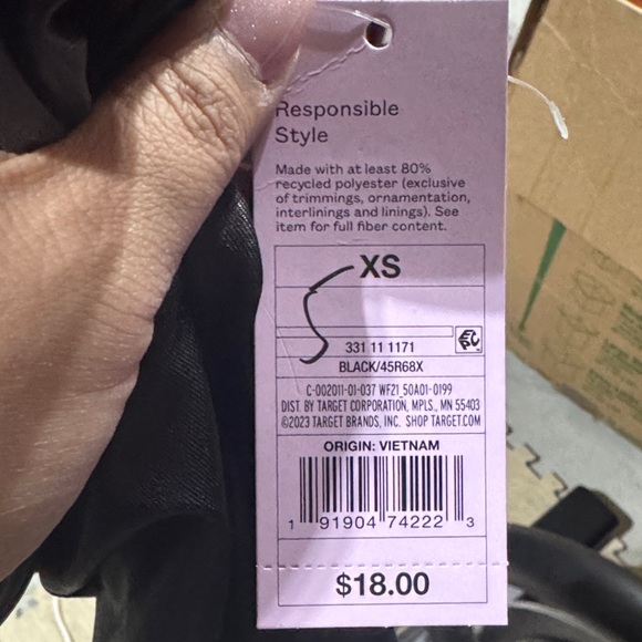 Size XS Wild Fable Glossy Black Pants - Picture 3 of 4